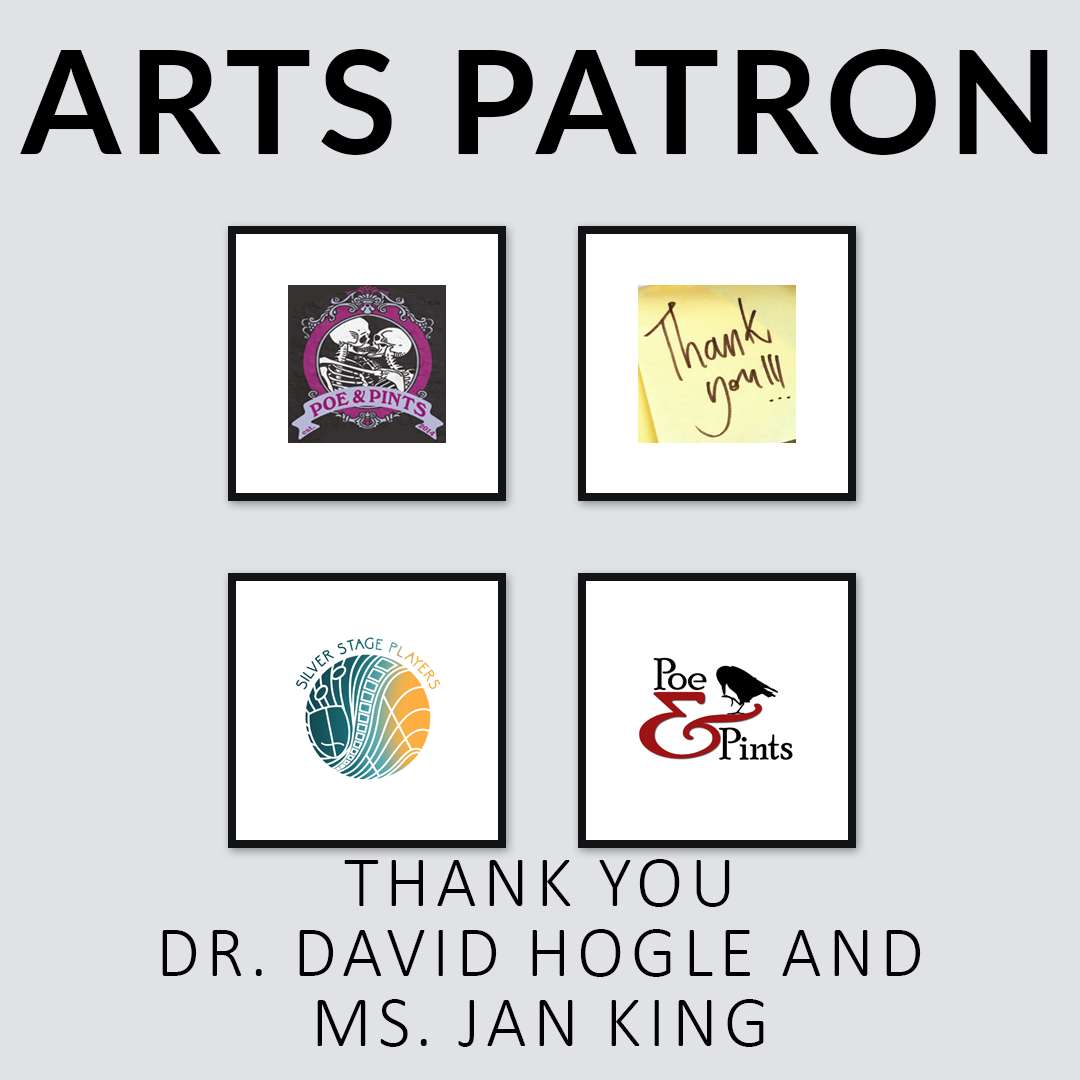 Silver Stage Players Arts patron Thank You Dr. David Hogle and Ms. Jan King graphic.